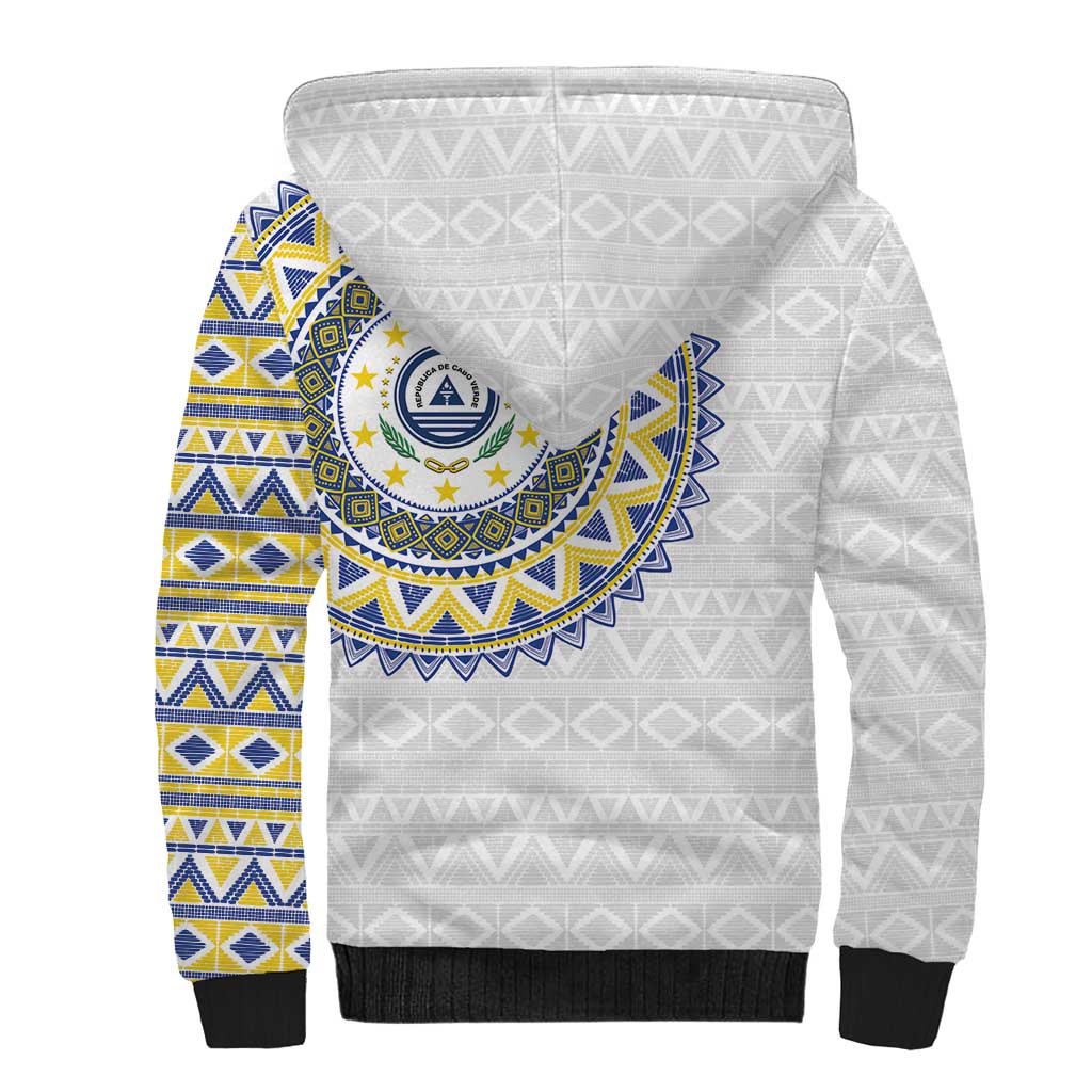 Cape Verde Sherpa Hoodie African Tribal Pattern