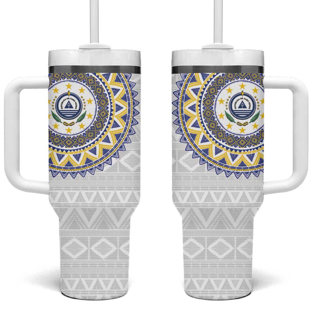 Cape Verde Tumbler With Handle African Tribal Pattern