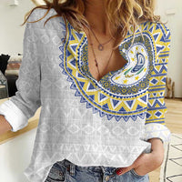 Cape Verde Women Casual Shirt African Tribal Pattern
