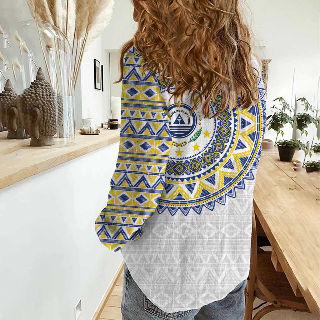 Cape Verde Women Casual Shirt African Tribal Pattern