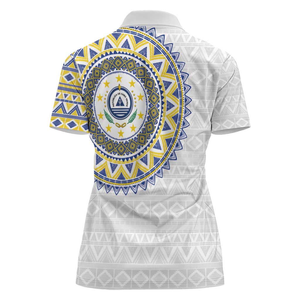 Cape Verde Women Polo Shirt African Tribal Pattern