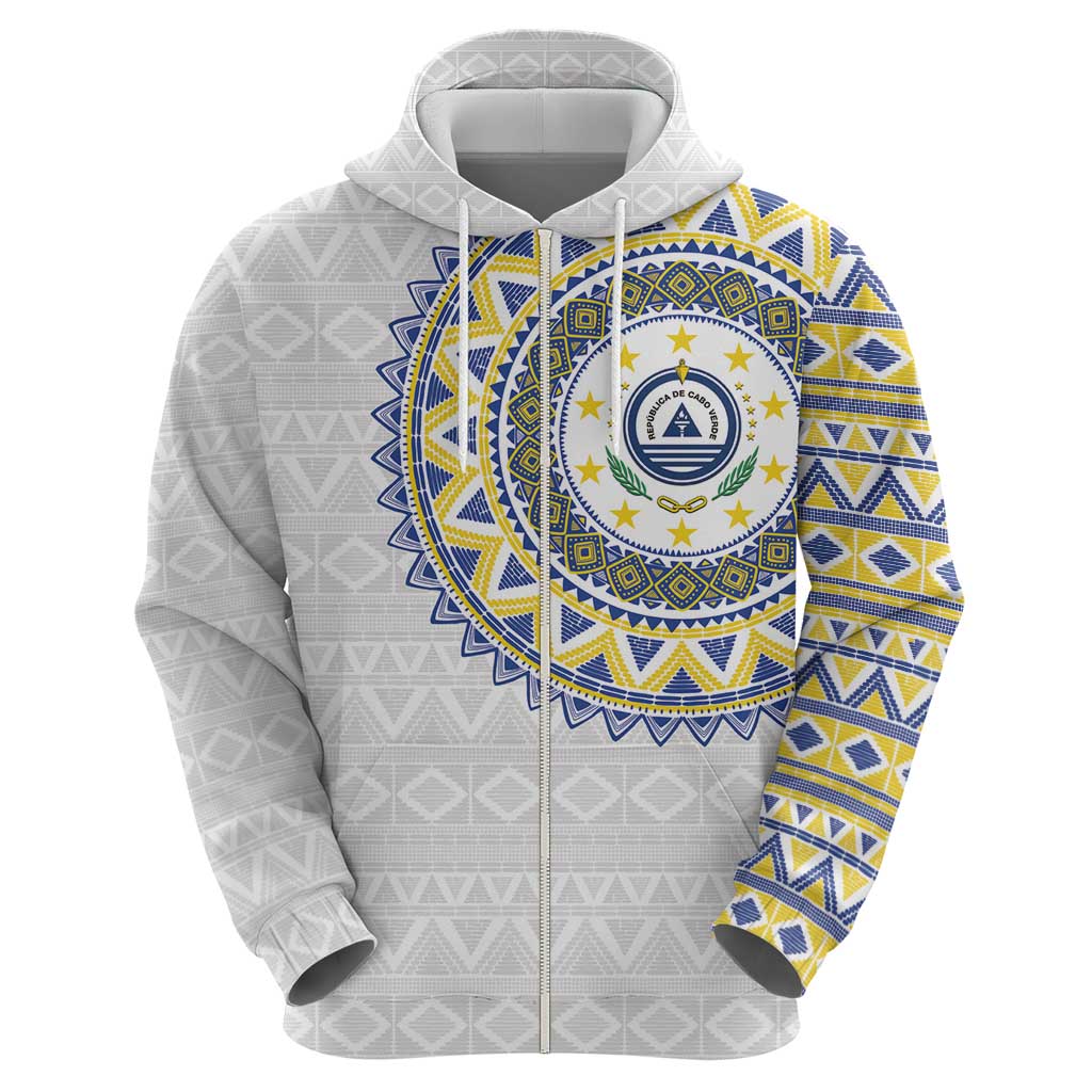 Cape Verde Zip Hoodie African Tribal Pattern