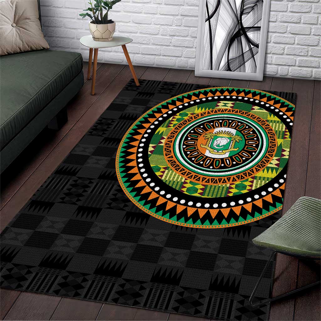 Ivory Coast Area Rug African Tribal Pattern