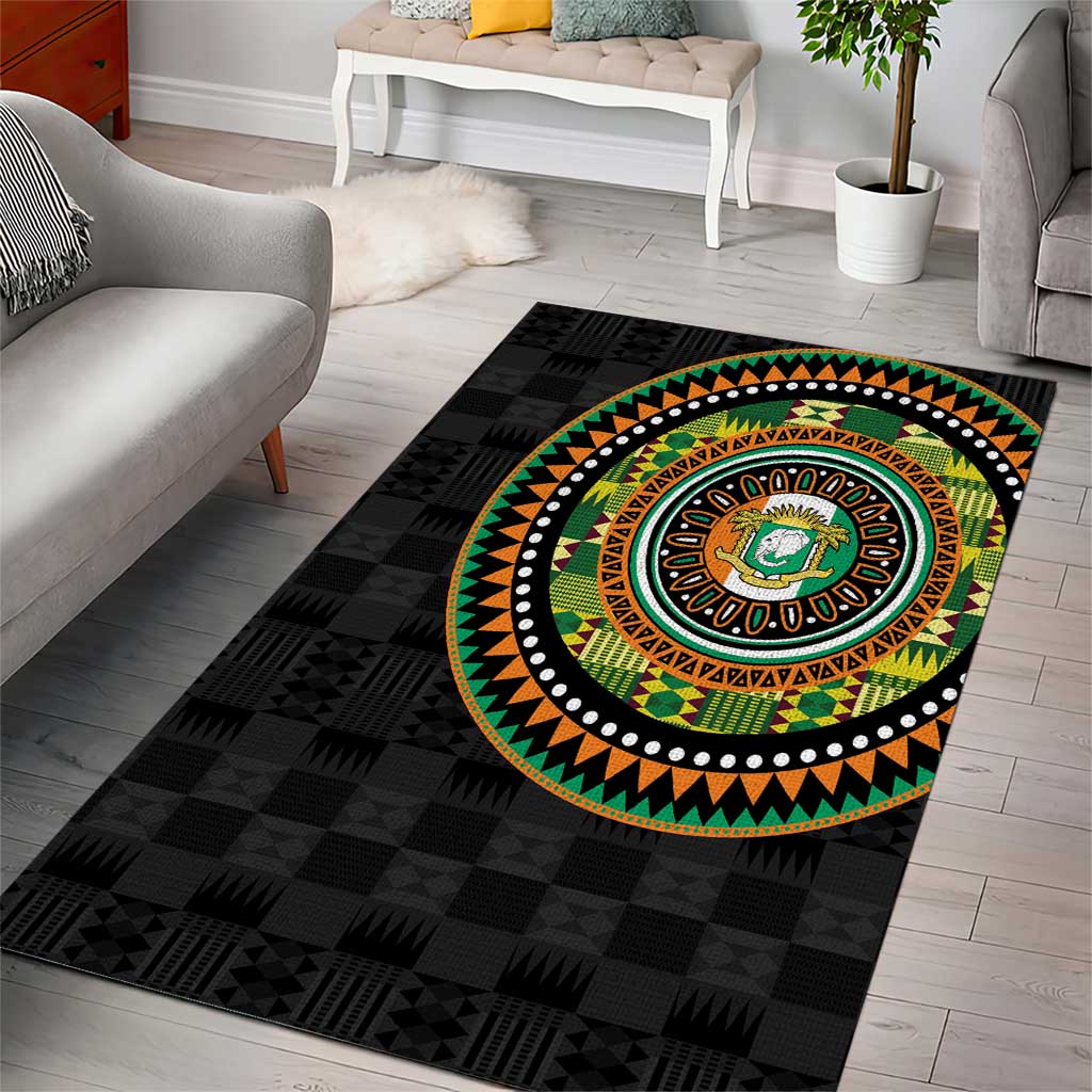 Ivory Coast Area Rug African Tribal Pattern