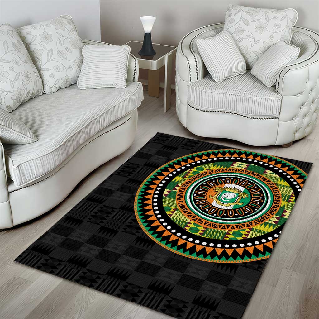 Ivory Coast Area Rug African Tribal Pattern
