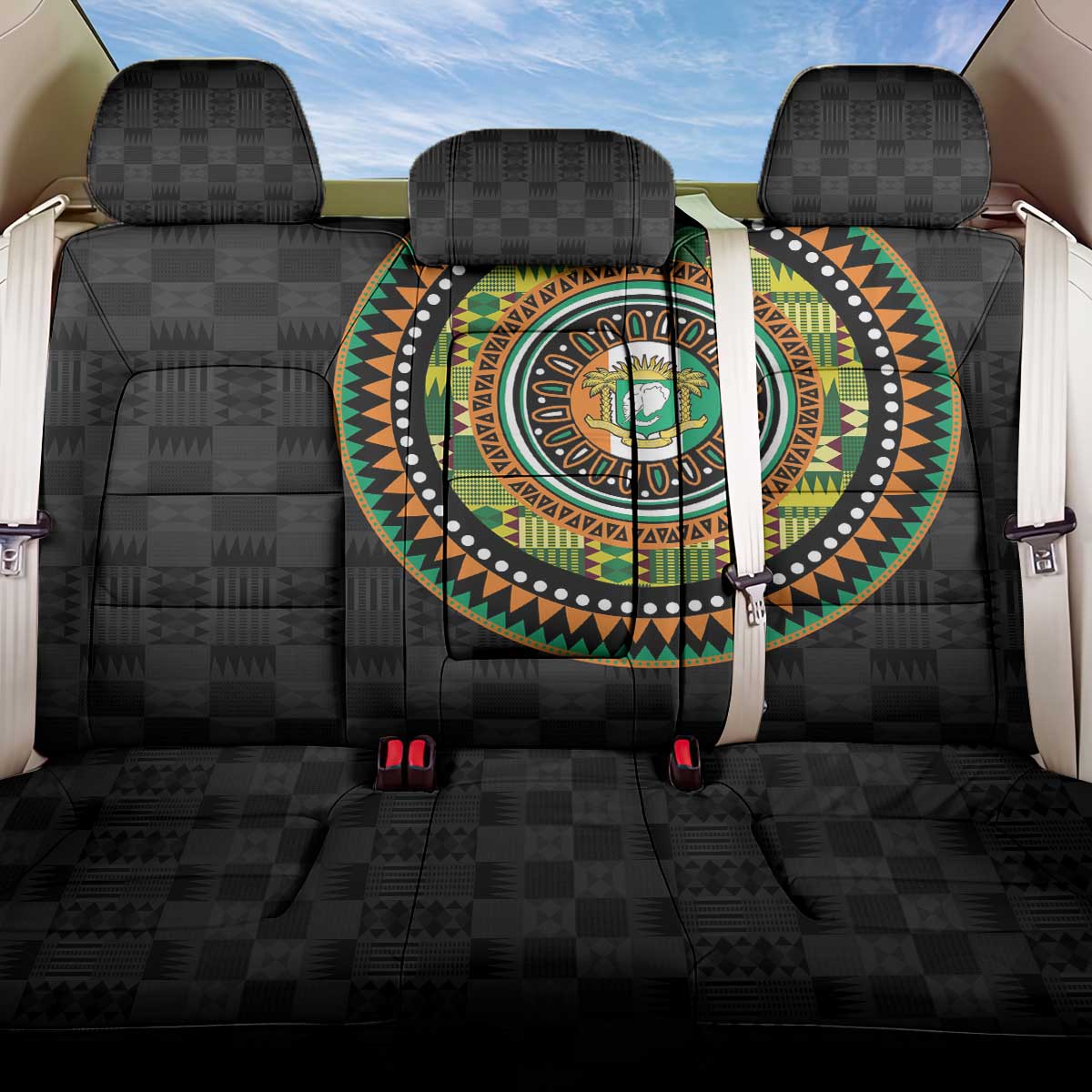 Ivory Coast Back Car Seat Cover African Tribal Pattern