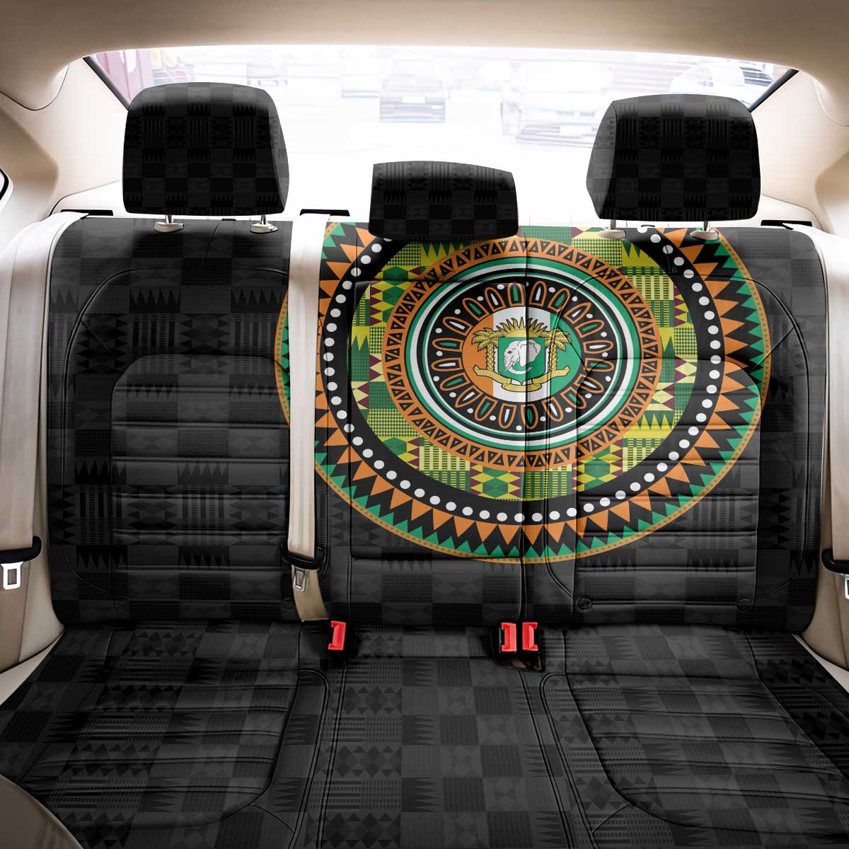 Ivory Coast Back Car Seat Cover African Tribal Pattern