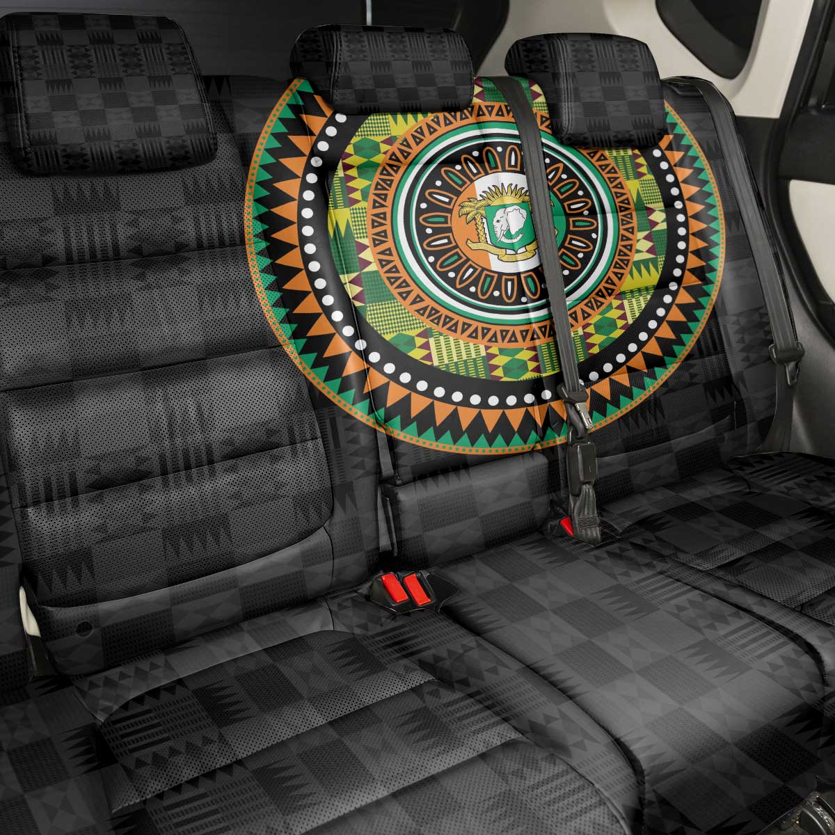 Ivory Coast Back Car Seat Cover African Tribal Pattern