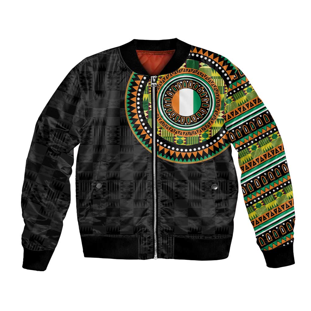 Ivory Coast Bomber Jacket African Tribal Pattern