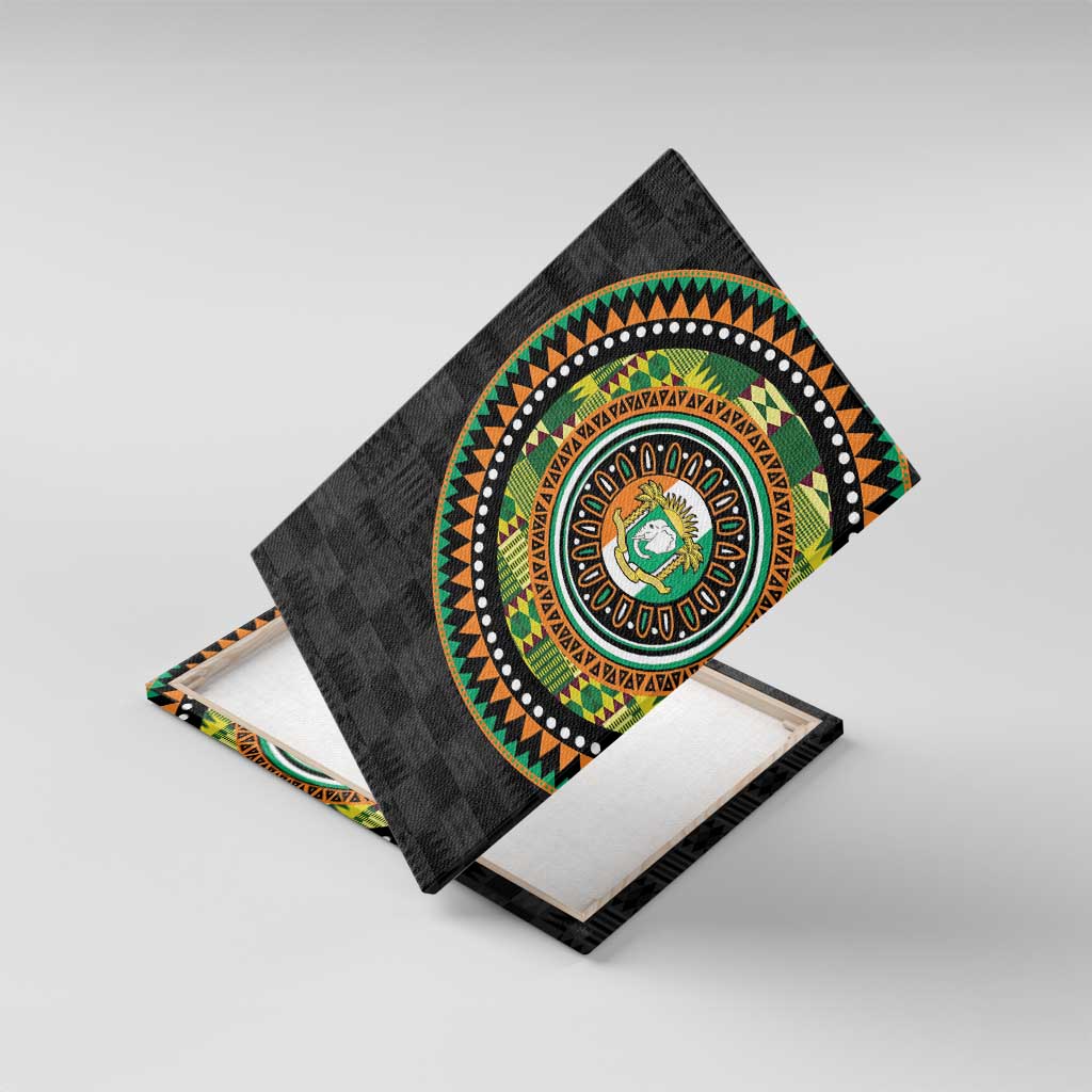 Ivory Coast Canvas Wall Art African Tribal Pattern