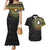 Ivory Coast Couples Matching Mermaid Dress and Hawaiian Shirt African Tribal Pattern