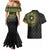 Ivory Coast Couples Matching Mermaid Dress and Hawaiian Shirt African Tribal Pattern