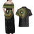Ivory Coast Couples Matching Off Shoulder Maxi Dress and Hawaiian Shirt African Tribal Pattern