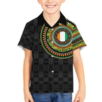 Ivory Coast Family Matching Long Sleeve Bodycon Dress and Hawaiian Shirt African Tribal Pattern