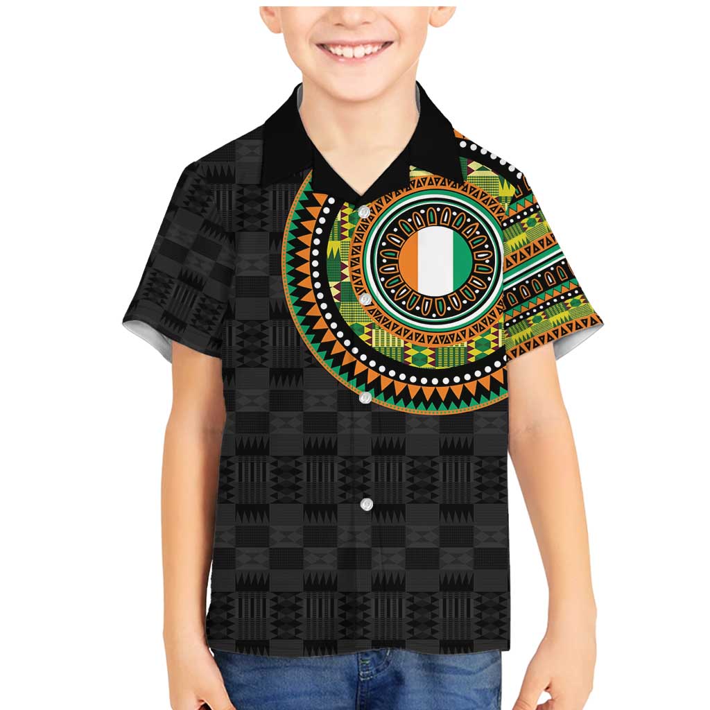 Ivory Coast Family Matching Mermaid Dress and Hawaiian Shirt African Tribal Pattern