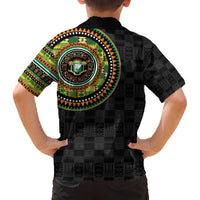 Ivory Coast Family Matching Off The Shoulder Long Sleeve Dress and Hawaiian Shirt African Tribal Pattern