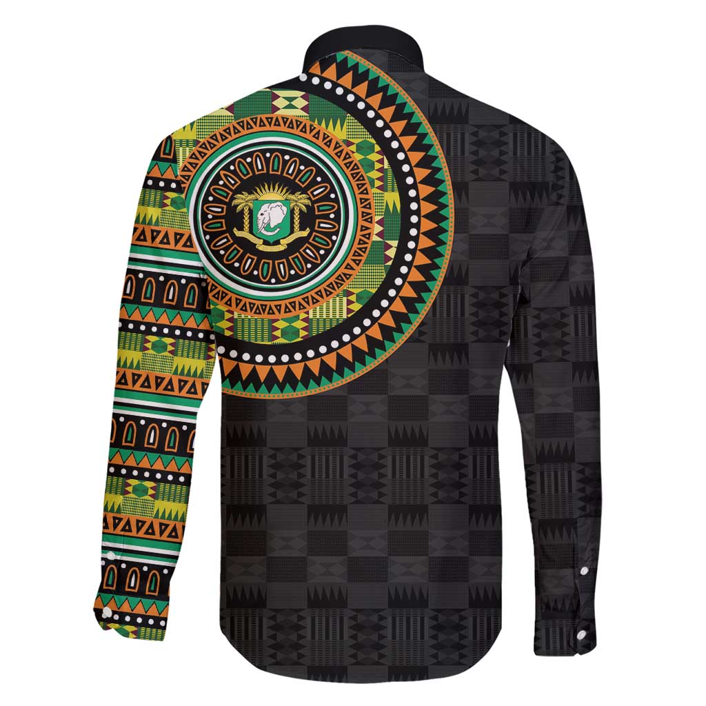Ivory Coast Family Matching Short Sleeve Bodycon Dress and Hawaiian Shirt African Tribal Pattern