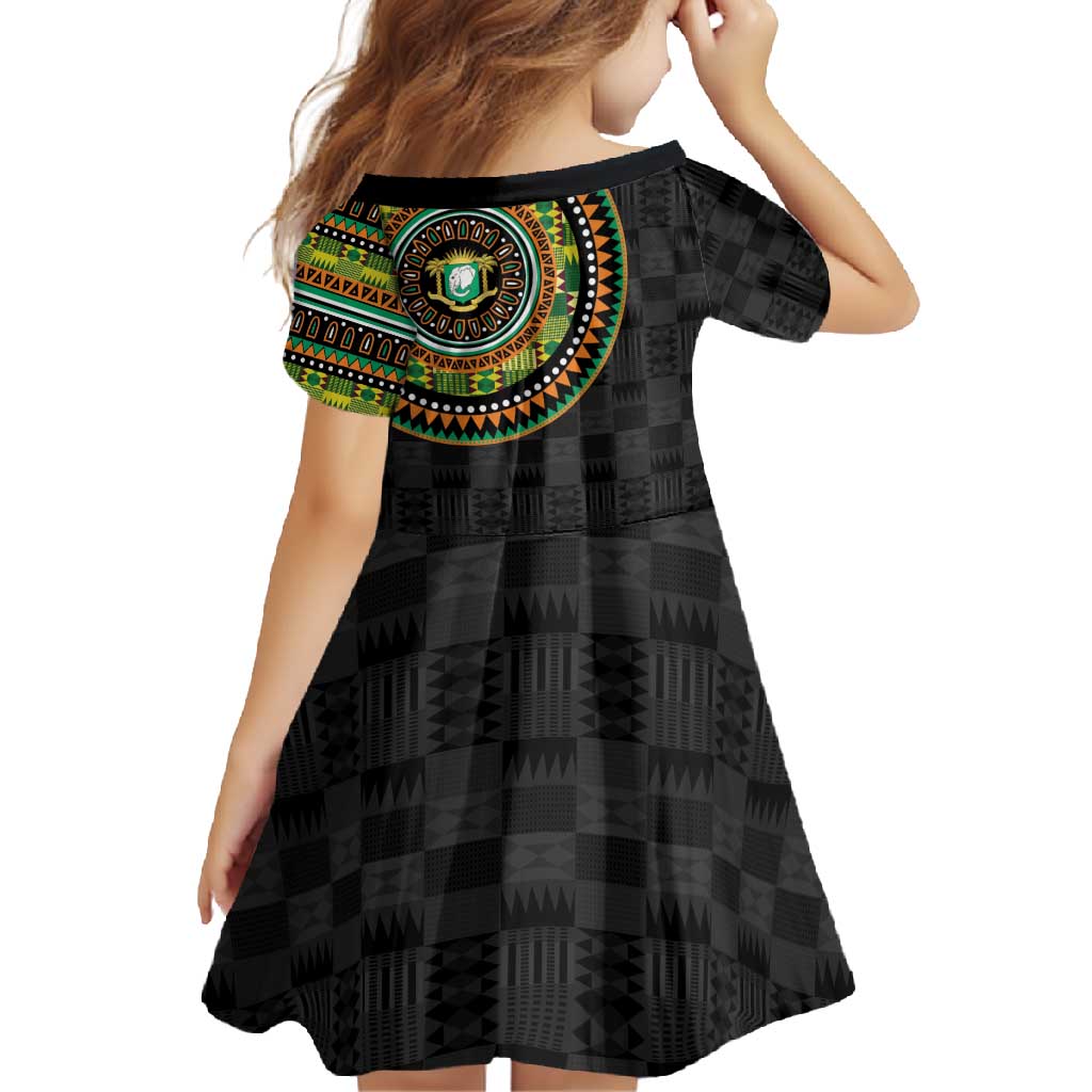 Ivory Coast Family Matching Summer Maxi Dress and Hawaiian Shirt African Tribal Pattern