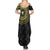 Ivory Coast Family Matching Summer Maxi Dress and Hawaiian Shirt African Tribal Pattern