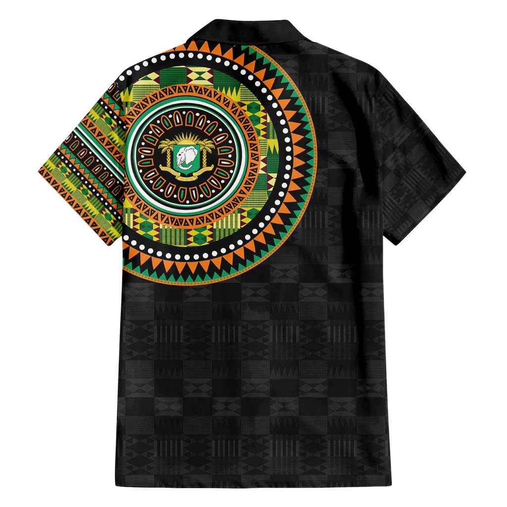 Ivory Coast Family Matching Tank Maxi Dress and Hawaiian Shirt African Tribal Pattern