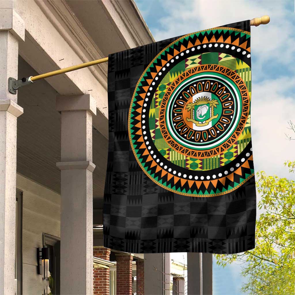 Ivory Coast Garden Flag African Tribal Pattern