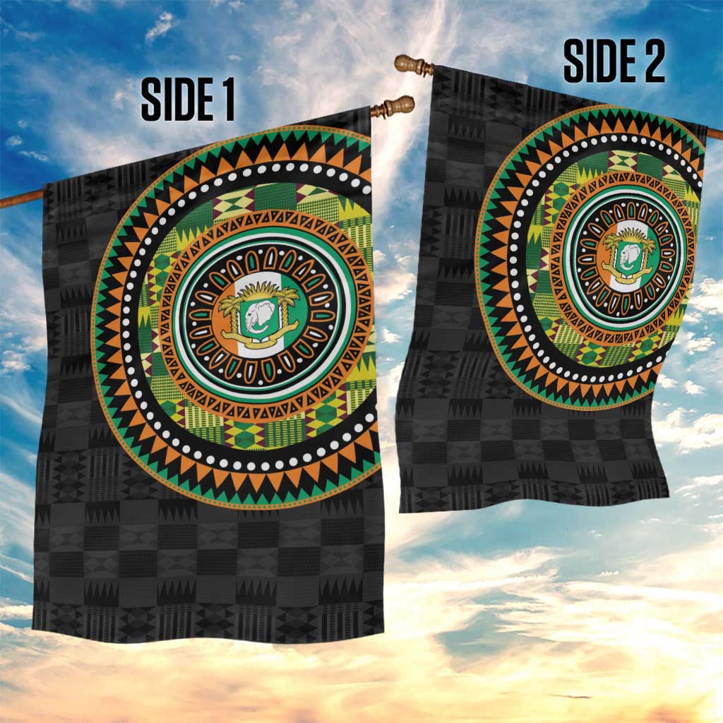 Ivory Coast Garden Flag African Tribal Pattern