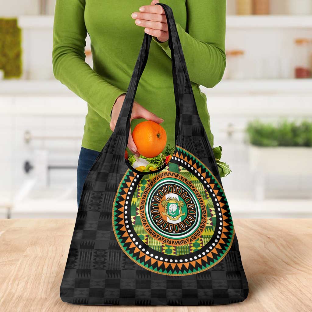 Ivory Coast Grocery Bag African Tribal Pattern