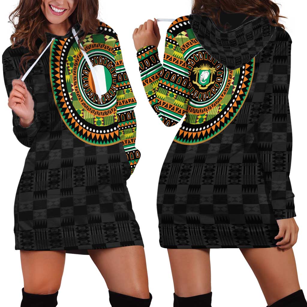 Ivory Coast Hoodie Dress African Tribal Pattern