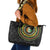 Ivory Coast Leather Tote Bag African Tribal Pattern