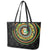 Ivory Coast Leather Tote Bag African Tribal Pattern
