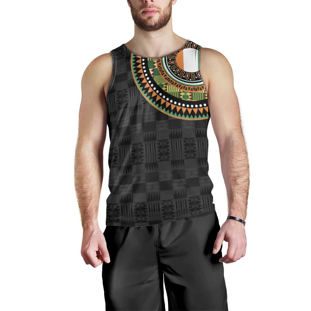Ivory Coast Men Tank Top African Tribal Pattern