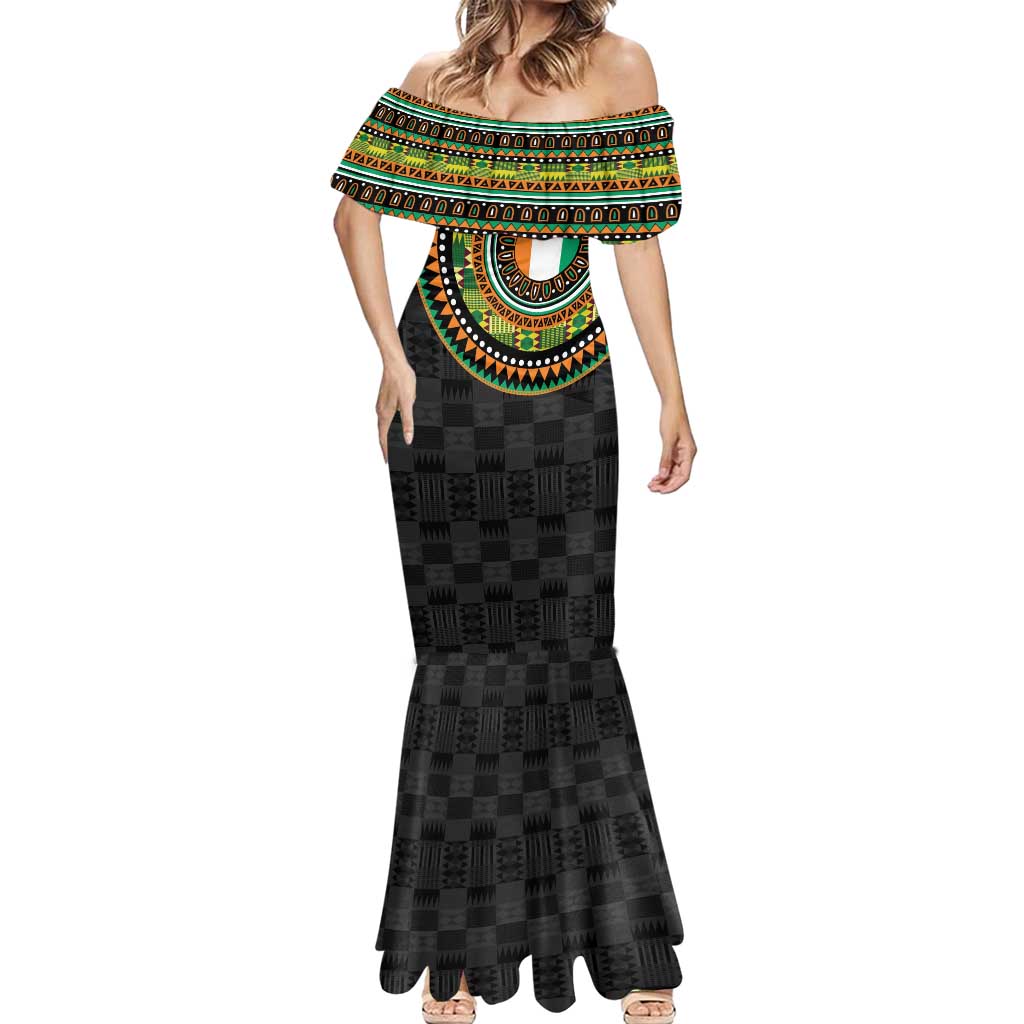 Ivory Coast Mermaid Dress African Tribal Pattern