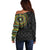 Ivory Coast Off Shoulder Sweater African Tribal Pattern
