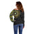 Ivory Coast Off Shoulder Sweater African Tribal Pattern