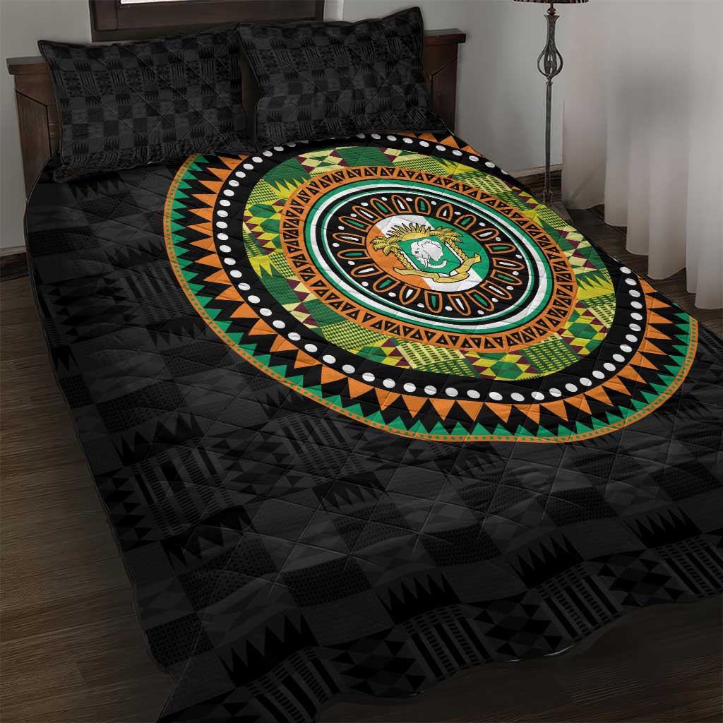 Ivory Coast Quilt Bed Set African Tribal Pattern