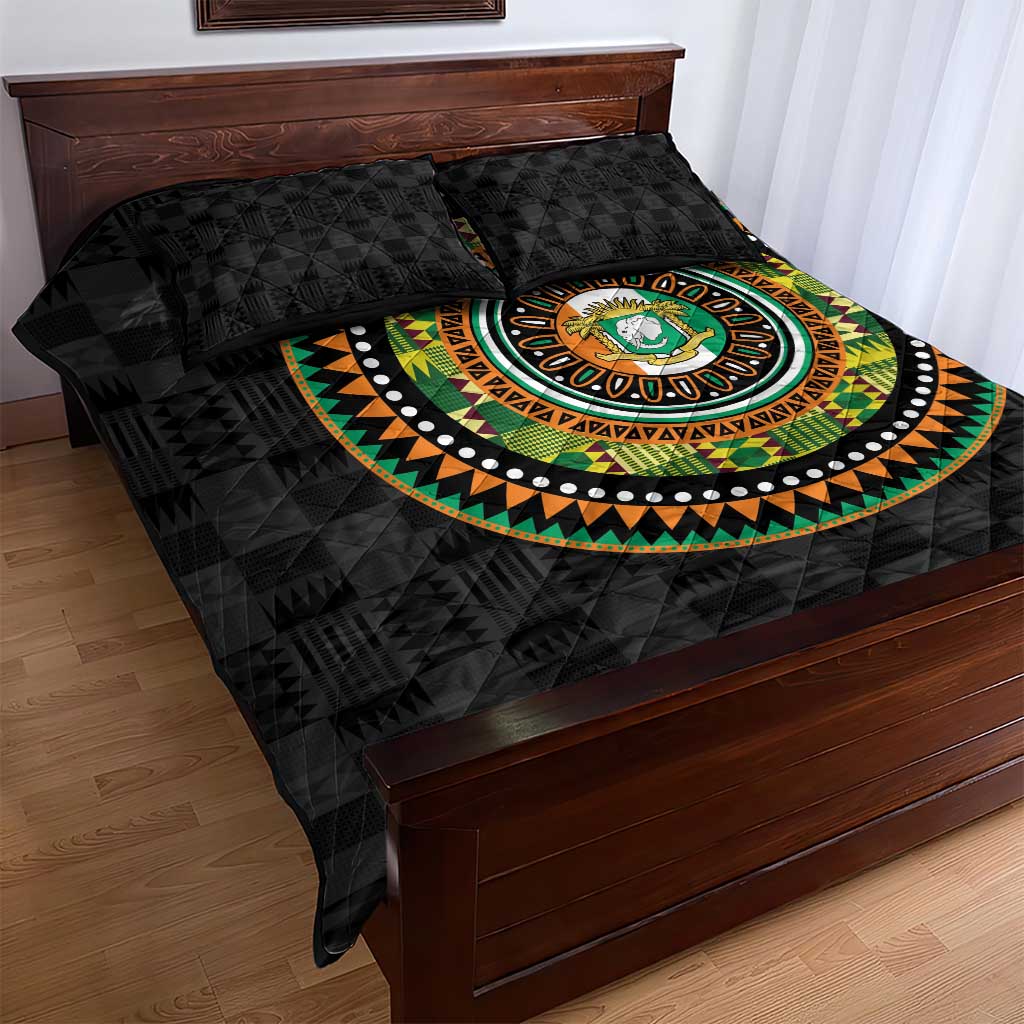 Ivory Coast Quilt Bed Set African Tribal Pattern