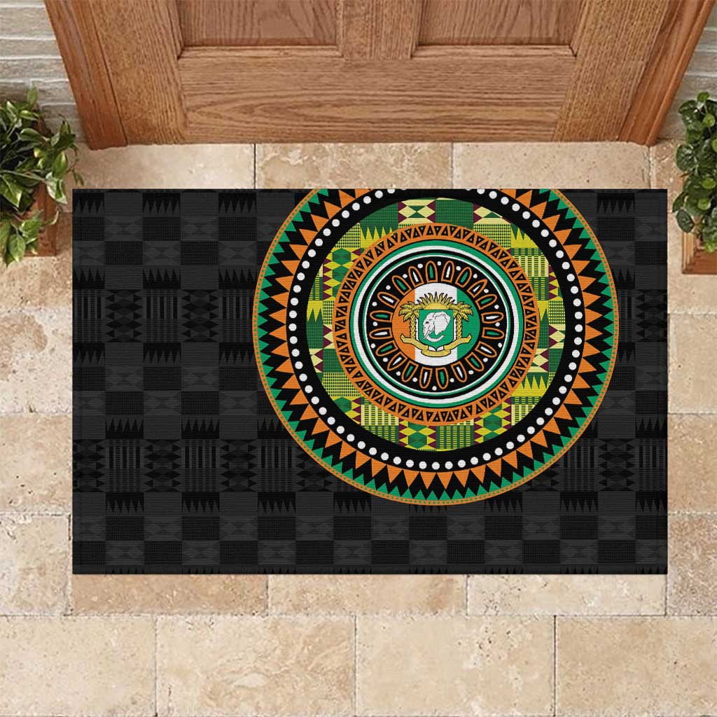 Ivory Coast Rubber Doormat African Tribal Pattern