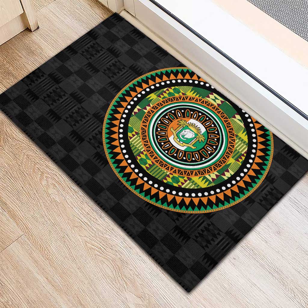 Ivory Coast Rubber Doormat African Tribal Pattern