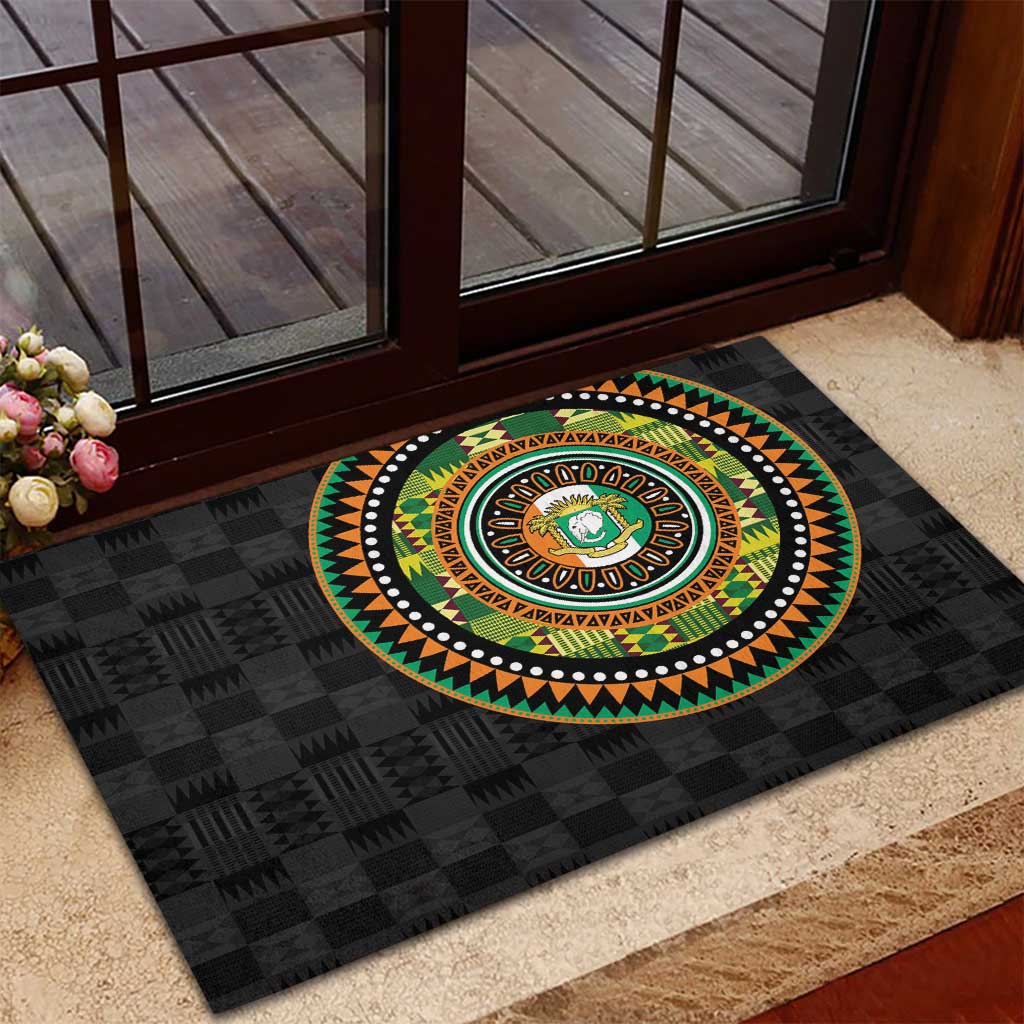 Ivory Coast Rubber Doormat African Tribal Pattern