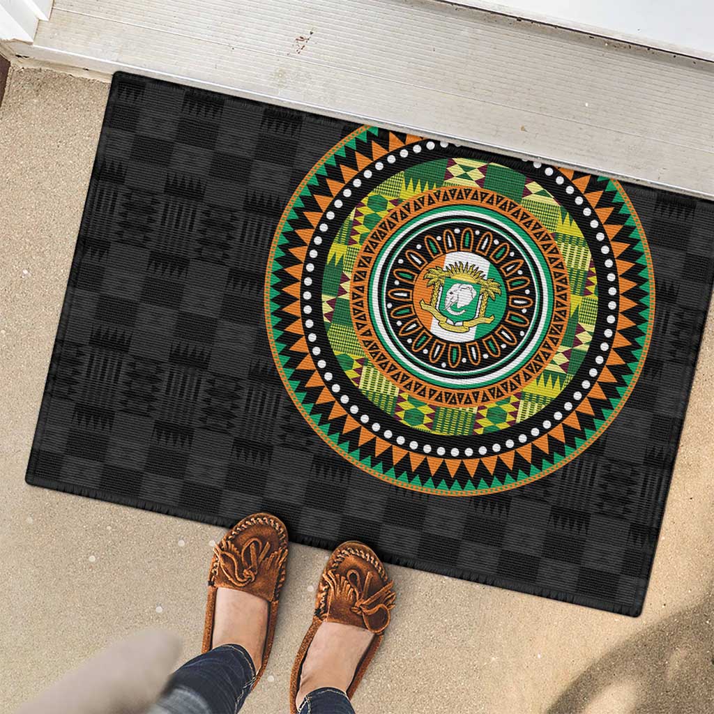Ivory Coast Rubber Doormat African Tribal Pattern