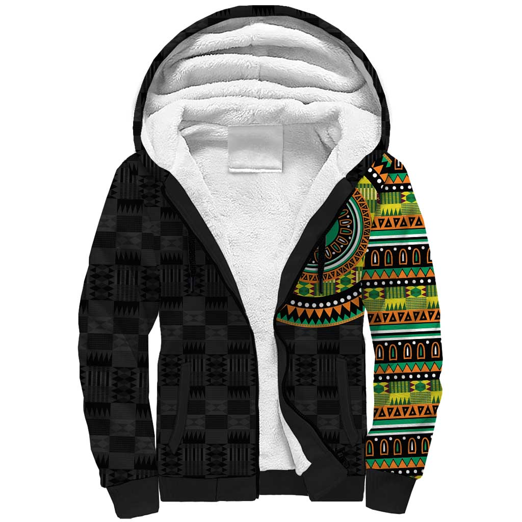 Ivory Coast Sherpa Hoodie African Tribal Pattern