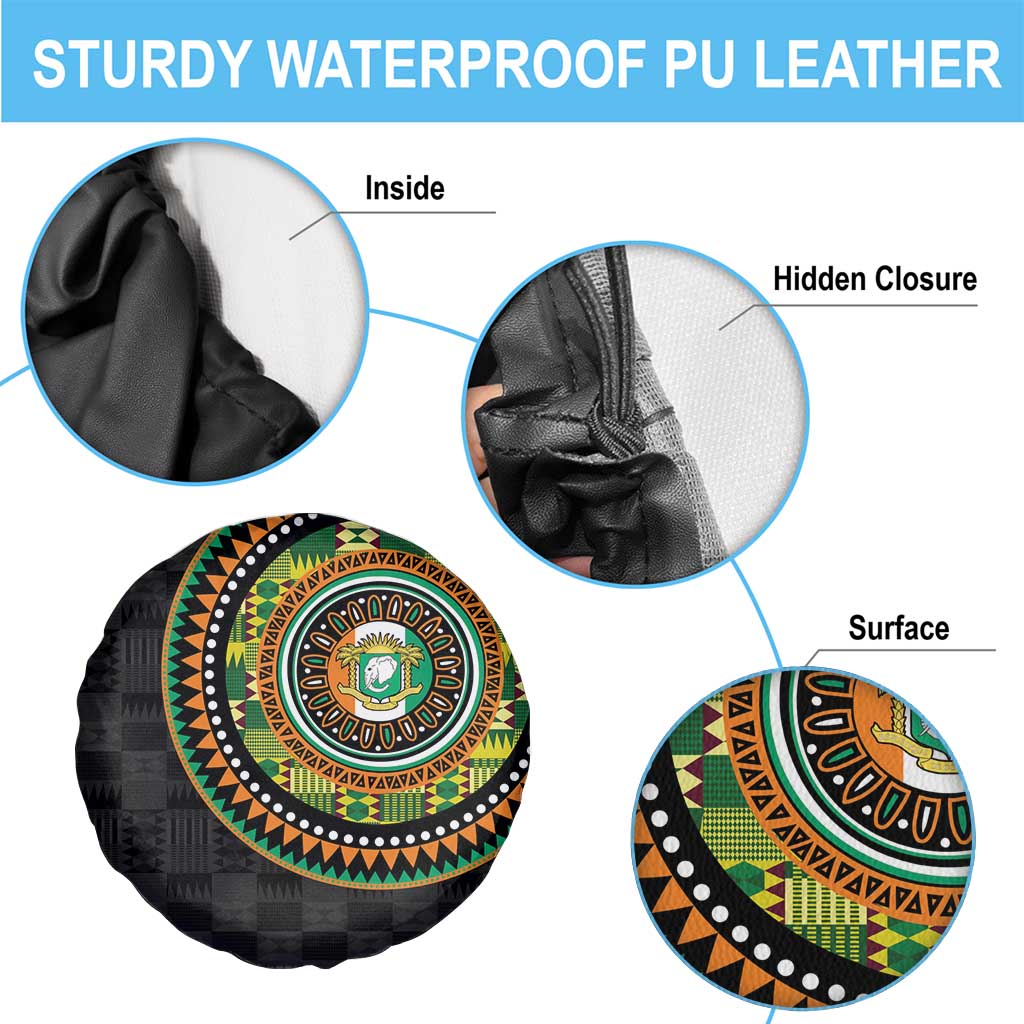 Ivory Coast Spare Tire Cover African Tribal Pattern