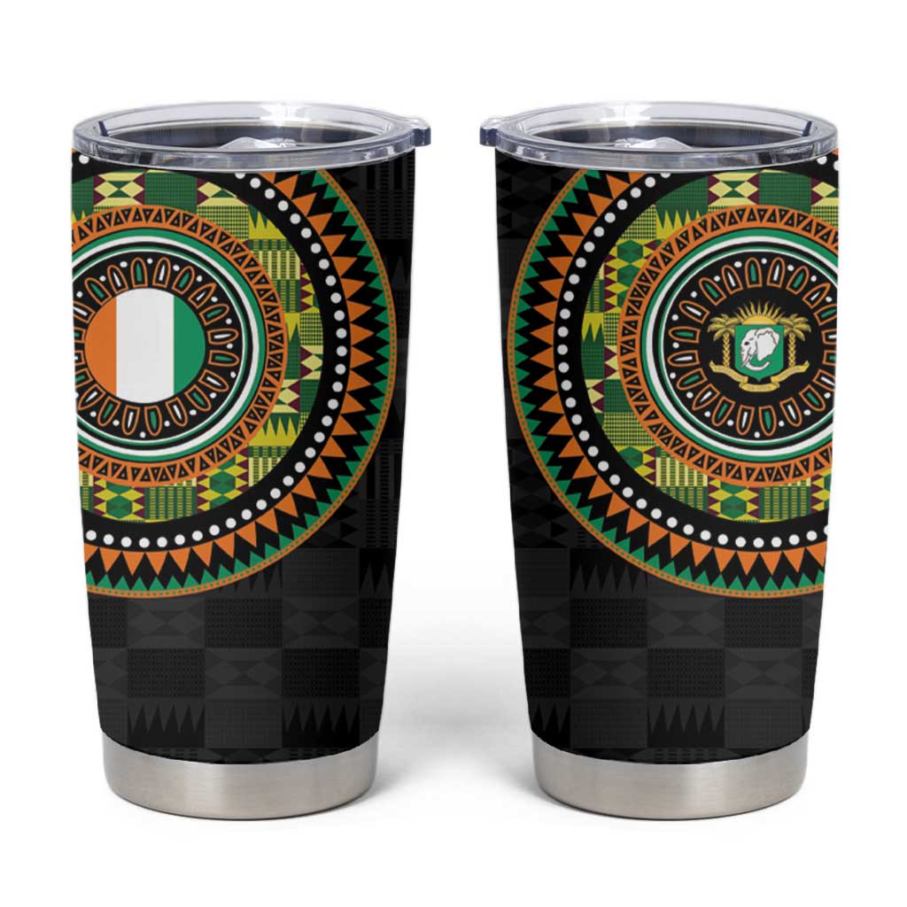 Ivory Coast Tumbler Cup African Tribal Pattern