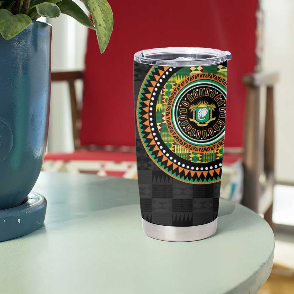 Ivory Coast Tumbler Cup African Tribal Pattern