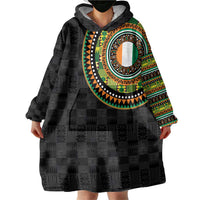 Ivory Coast Wearable Blanket Hoodie African Tribal Pattern