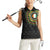 Ivory Coast Women Sleeveless Polo Shirt African Tribal Pattern
