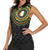 Ivory Coast Women Sleeveless Polo Shirt African Tribal Pattern