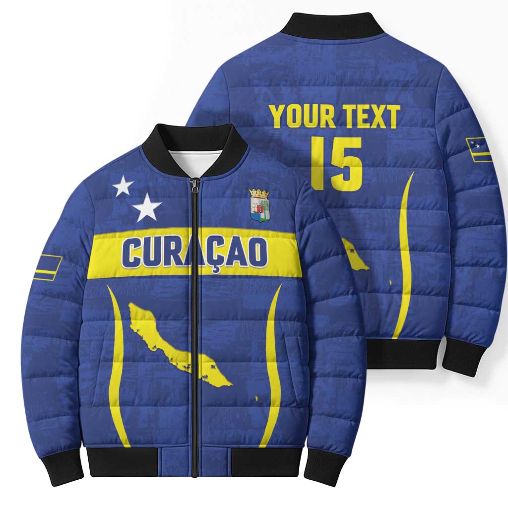 Custom Curacao Football 2026 Bomber Puffer Jacket Road to Glory