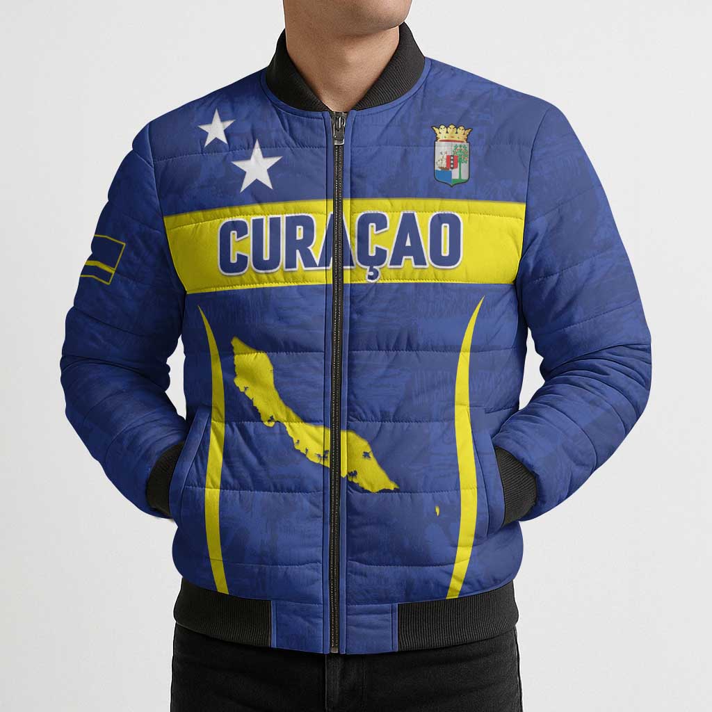Custom Curacao Football 2026 Bomber Puffer Jacket Road to Glory