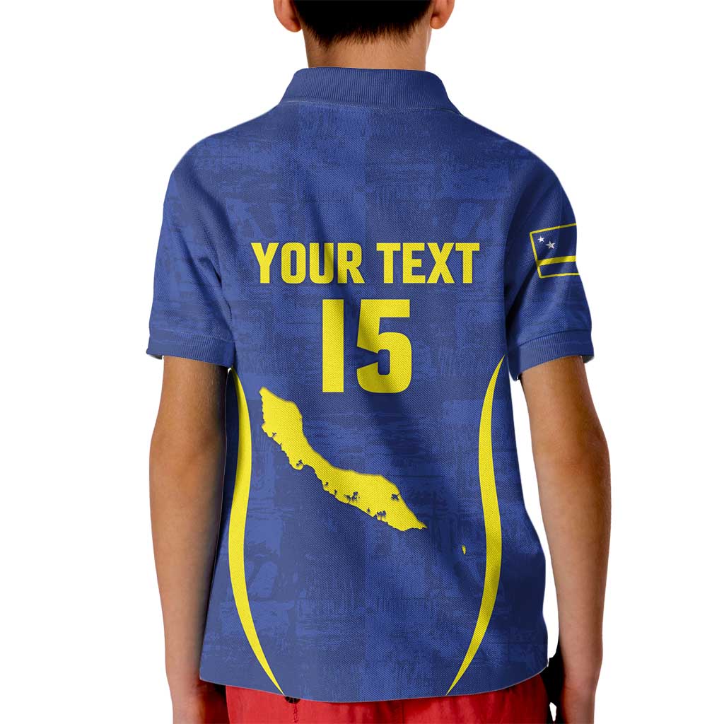 Custom Curacao Football 2026 Kid Polo Shirt Road to Glory